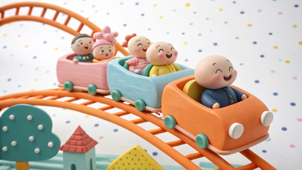 Parenting journey rollercoaster